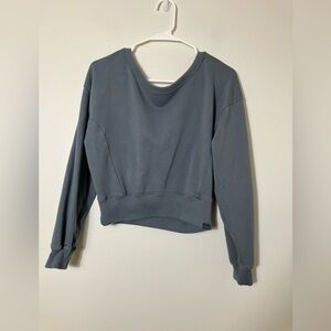 Hollister Gilly Hicks Women’s Blue‎ Open Back Long Sleeve Sweater Sz M